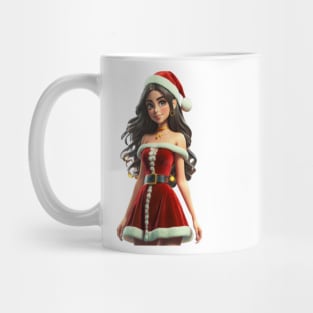 Woman dressed in santa Mug